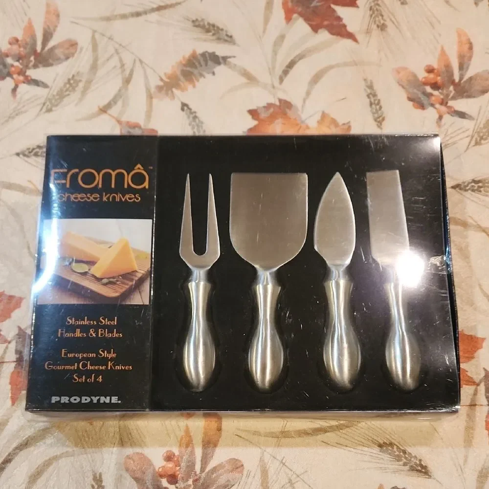 Froma Prodyne Gourmet European Style Stainless Steel Cheese Knives Set Of 4